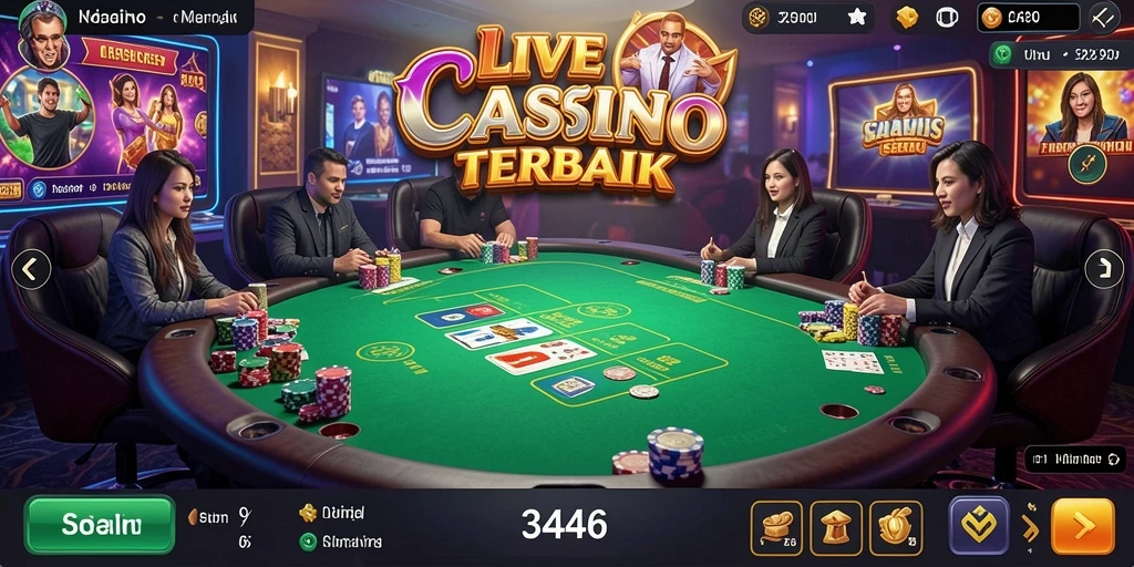 Tampilan gameplay menarik pada aplikasi Live Casino 3446.