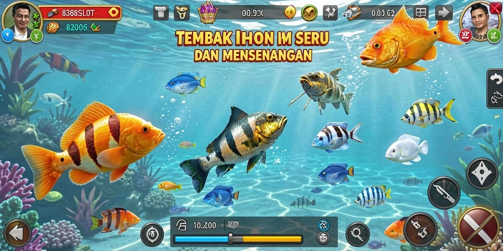 Tangkapan layar dari gameplay Tembak Ikan 8368SLOT yang seru.