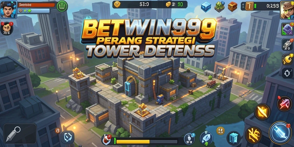 Tampilan seru dari gameplay Tower Defense di BETWIN999.