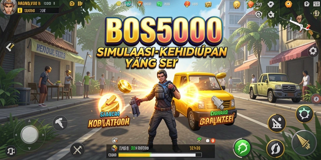 Tangkapan layar gameplay BOS5000 menampilkan interaksi karakter yang hidup.