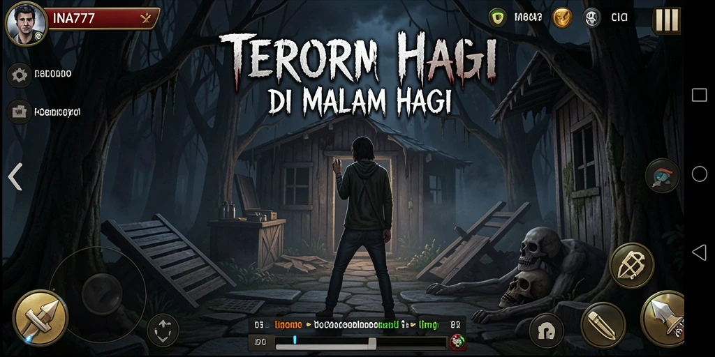 Screenshot gameplay <strong>INA777</strong> menampilkan momen kengerian yang mendebarkan.