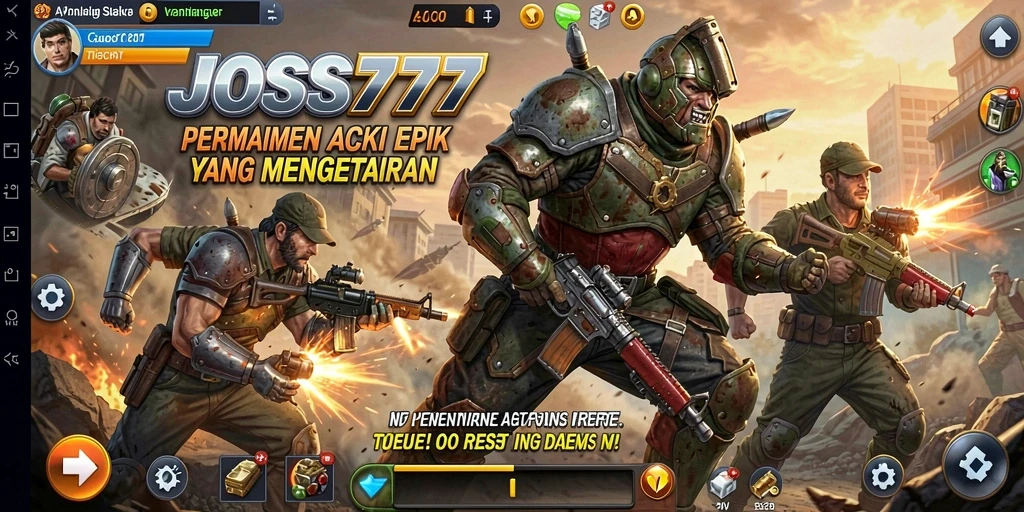 Tampilan gameplay JOSS777 yang penuh aksi dan strategi.