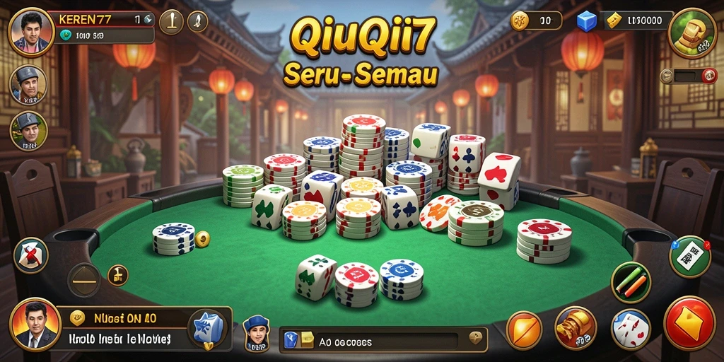 Gameplay menarik KEREN77 dengan teman-teman dalam permainan QiuQiu.