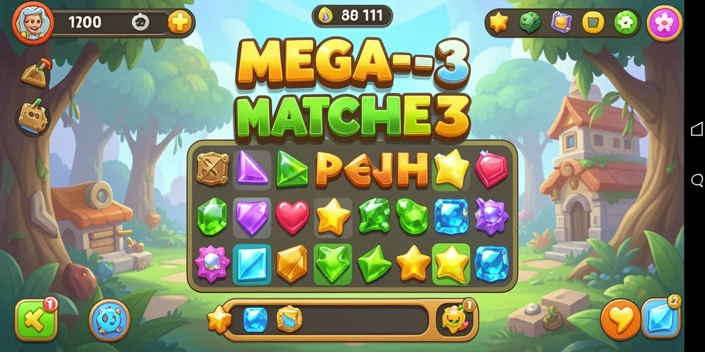 Tampilan gameplay MEGA111 yang menawan dan penuh warna.