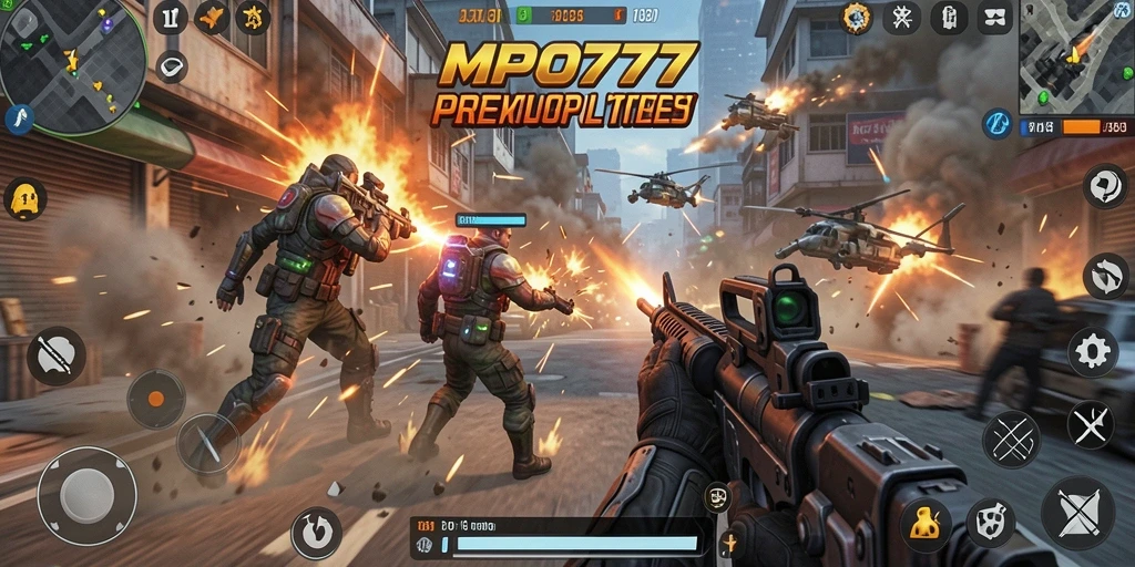 Screenshot MPO777 menampilkan gameplay seru dalam pertempuran TPS.