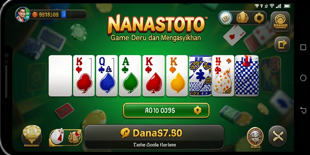 Tampilan gameplay seru di game Domino NANASTOTO.