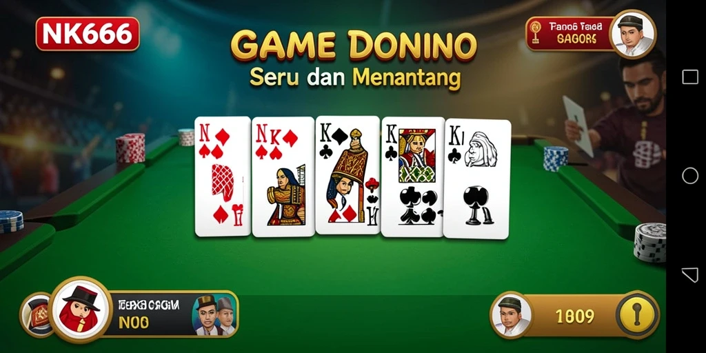 Tampilan gameplay seru dari permainan Domino NK666.