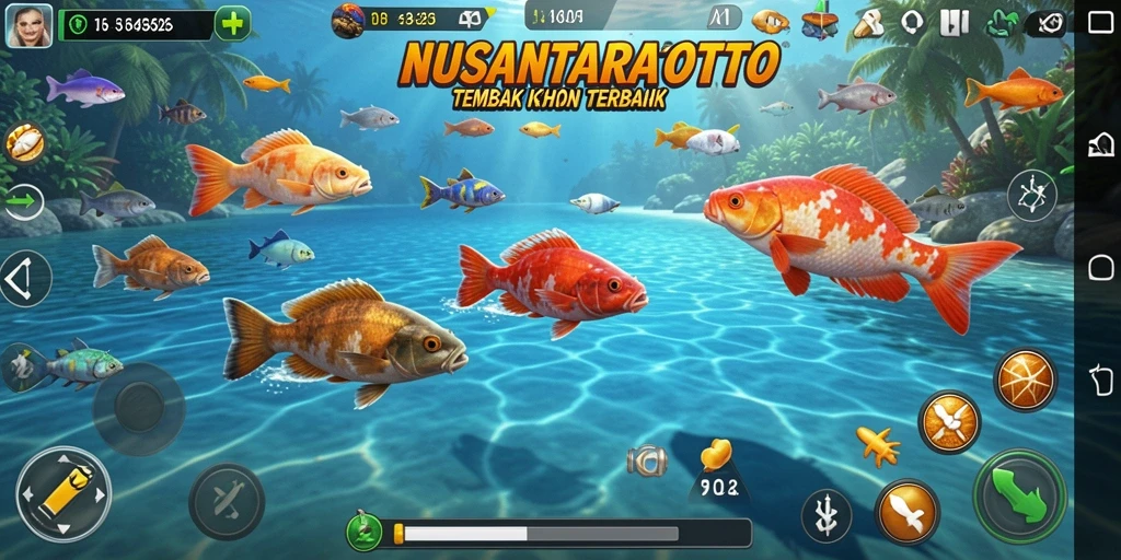 Gameplay seru dalam NUSANTARATOTO saat menembak ikan.