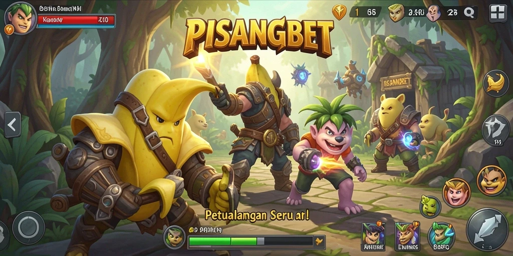 Tangkapan layar utama PISANGBET menampilkan pertarungan seru dalam dunia ARPG.