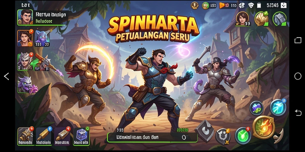 Gameplay seru penuh aksi dalam SPINHARTA.