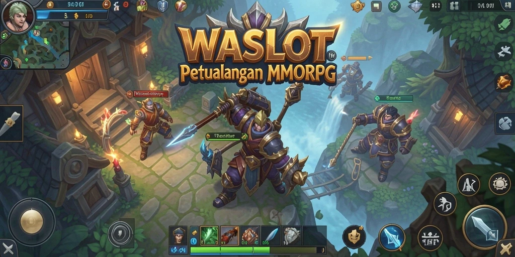 Screenshot utama WASLOT menampilkan gameplay seru dalam dunia MMORPG.